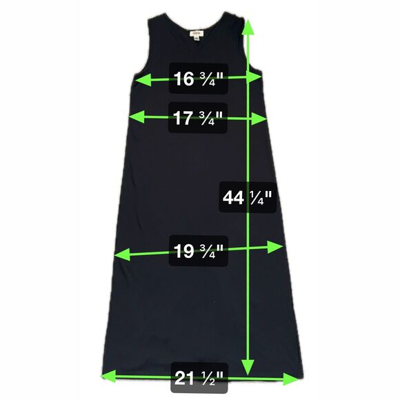 Talbots Womens Black Maxi Dress Large V Neck Sleeveless Cocktail Holiday Travel - Picture 2 of 6